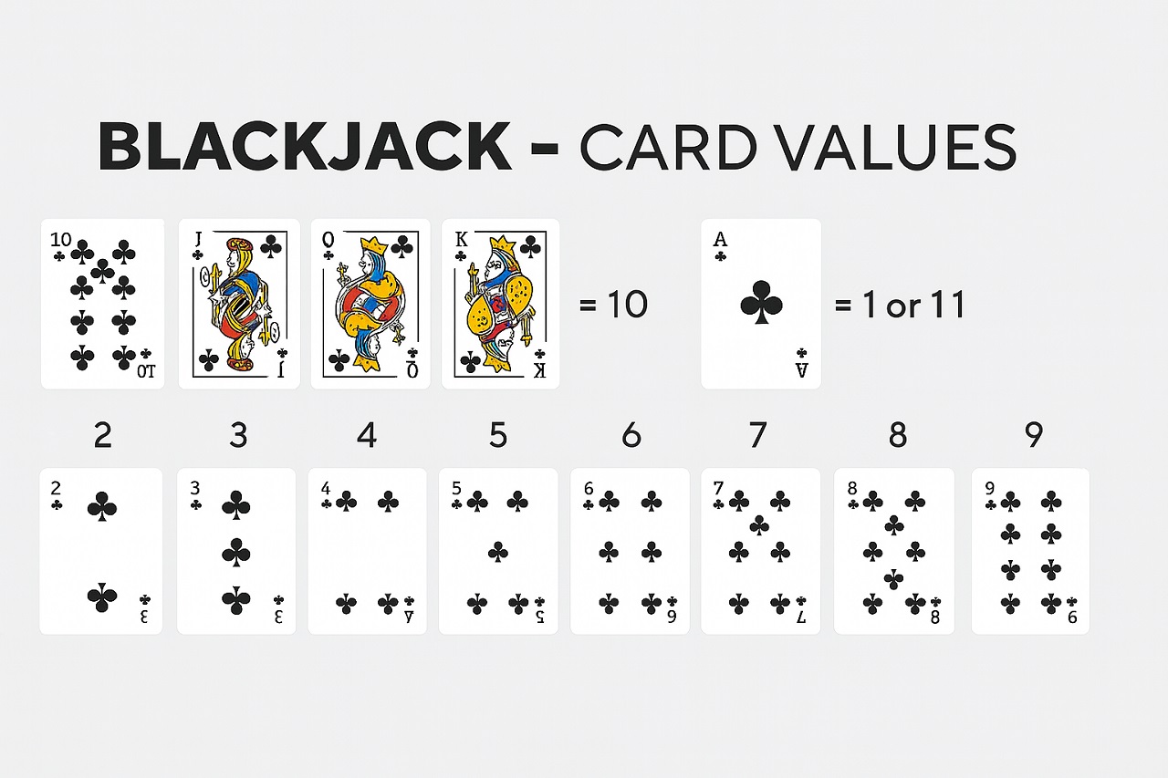 Valor de las cartas blackjack